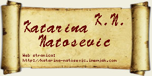 Katarina Natošević vizit kartica